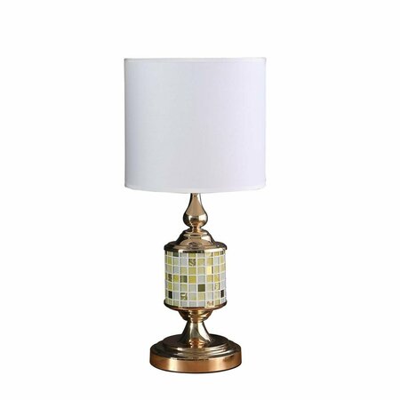CLING 23 in. Layla Rose Gold Bohemian Glass Mosaic Modern Table Lamp CL1883375